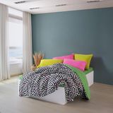 Cozy Home Popping Colors Çift Kişilik Lastikli Çarşaflı Nevresim Takımı Dazzle Yeşil - 200 x 220 cm