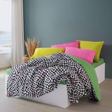 Cozy Home Popping Colors Çift Kişilik Lastikli Çarşaflı Nevresim Takımı Dazzle Yeşil - 200 x 220 cm