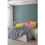 Cozy Home Popping Colors Çift Kişilik Lastikli Çarşaflı Nevresim Takımı Dazzle Yeşil