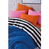 Cozy Home Popping Colors Çift Kişilik Lastikli Çarşaflı Nevresim Takımı Dusk Mavi