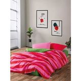 Cozy Home Popping Colors Tek Kişilik Lastikli Çarşaflı Nevresim Takımı Cherie Yeşil