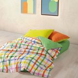 Cozy Home Popping Colors Tek Kişilik Lastikli Çarşaflı Nevresim Takımı Hype Yeşil - 160 x 220 cm