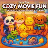 Cozy Movie Fun : Coloring Book for Adults and Teens: Relaxing and Cute Animal Adventures Featuring Panda, Duck, Dog, Cat & More in Easy, Fun Summer Cinema Scenes for Stress Relief and Joy