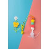 COZY SENSE Çıngıraklı Kedi Oyuncağı Yapışkanlı Renkli Kedi Oltası Tırmalama Oyun Evi Avakado Kedi Nanesi