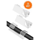 COZY SENSE Kablo Düzenleyici Kendinden Yapışkanlı Bilgisayar Şarj Kablo Tutucu Saklama Kroşe Organizer