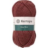 Cozy Wool K1892 Kahverengi %25 Yün Karışımlı Kalın Örgü Ipi Atkı & Bere Ipi