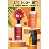 Cozyce Brezilya Fönü Keratin 500 ml + Argan Saç Serum 30 ml + Argan Yağı & Keratin Tuzsuz Şampuan 500 ml