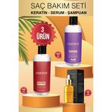 Cozyce Brezilya Fönü Keratin 500ML Argan Saç SERUMU30ML Biotin & Collagen Tuzsuz Şampuan 500 ml
