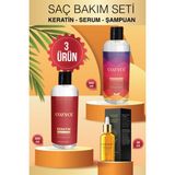 Cozyce Brezilya Fönü Keratin 500ml Argan Saç Serumu30ml Protein & Keratin Tuzsuz Şampuan 500 ml
