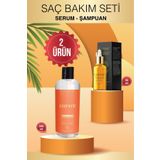 Cozyce Saç Bakım Serumu 30 ml Argan & Keratinli Tuzsuz Şampuan Ince Telli Kuru Saçlar Için 500 ml