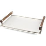 Cozze Collection Krom Servis Tepsisi 39X28X4 - Gümüş