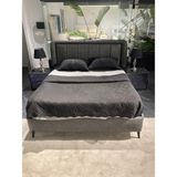 Cozze Mobilya Loft Modern Bazalı Çift Kişilik Karyola - Antrasit - 140 x 200 cm