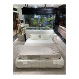 Cozze Mobilya Premium Teddy Buklet Ekru Çift Kişilik Karyola