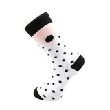 Cozzy Socks Beyaz Siyah Puantiyeli Soket Çorap