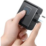 CP-3270 Globepower 45W 3C2A Universal Seyahat Adaptörü (Type-C To Type-C Kablolu) Siyah