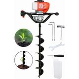 CQ205 Benzinli Toprak Burgu Fidan Ekme Makinası 150MMX100CM Burgu Uc 52CC 2.5hp