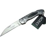 Cr 0124 Kamp Çakı 20 cm - Metal Desenli Sap, Kılıflı, Kutulu