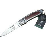 Cr 0128 Rd Kamp Çakı 18 cm - Metal Desenli Sap, Kılıflı, Kutulu