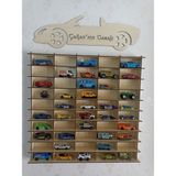 Cr Design Oyuncak Araba Rafı 50'li 1/64 (Hotwheels ve Matcbox Arabaları Için Uygundur)