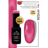 Cr-Oje Croje Kalıcı Oje Inci Tanecikli Manyetik Cat Eye / Kedi Gözü- HY026 (12 Ml)