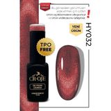 Cr-Oje Croje Kalıcı Oje Inci Tanecikli Manyetik Cat Eye / Kedi Gözü- HY032 (12 Ml)