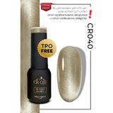 Cr-Oje CROJE KALICI OJE Korean Cat Eye Kristal Efektli Manyetik Cat Eye / Kedi Gözü-CR040 (5 ML) - Sarı