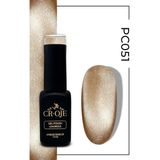 Cr-Oje Kalıcı Oje Korean Cat Eye, Inci Tanecikli Manyetik Cat Eye / Kedi Gözü PC051 (12 ML) - Kahverengi