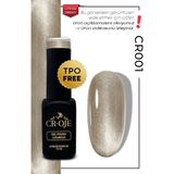 Cr-Oje Kalıcı Oje Korean Cat Eye, Kristal Efektli Manyetik Cat Eye / Kedi Gözü CR001 (12 ML) - Sarı