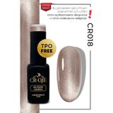 Cr-Oje Kalıcı Oje Korean Cat Eye, Kristal Efektli Manyetik Cat Eye / Kedi Gözü CR018 (12 ML) - Kahverengi