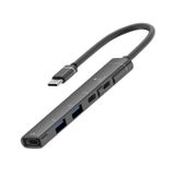 Cr16 5in1 Otg Type-c'den 3ad Type-c, 2ad Usb A Çoklayıcı Type-c Kulaklık Uyumlu Usb C Adaptör Alüminyum Kasa