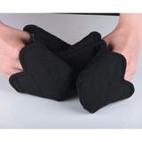 Crab Isı Yalıtımlı Isı Geçirmeyen Kumaş Fırın Tutacağı Tencere Tepsi Tutamaç 2 Adet Silikon Değil - STANDART - Siyah - Beyaz