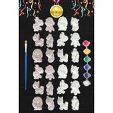 Craft 3D Atölye 24 Adet Sevimli Hayvanlar (3d)- Beton/taş/figür/büst Boyama Seti-Çocuk Boyama Etkinliği