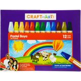 Craft And Arts 12'li Pastel Boya Karton Kutu Parlak ve Canlı Renkler ile Çocuklar İçin