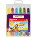 Craft And Arts Jel Mum Boya 6 Renkli Set Parlak Renklerle Yaratıcılığınızı Geliştirin