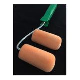 CRAFT HOBİ Kadife Kaplı Sünger Rulo Set, 2 Adet 7 cm Rulo + 27 cm Sap, Turuncu