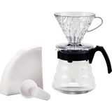 Craft Kit V60 Cam Kahve Servisi Sunuculu Plastik Damlatıcı, Ölçüm Kaşığı ve Filtreli, Boros - Çok Renkli - Genel