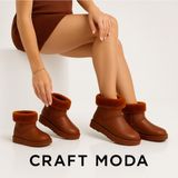 Craft Moda Anne & Çocuk Içi Kürklü Su Geçirmez Kışlık Bot – Uyumlu Kombin Modeli - Kahverengi