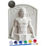 Craft3D Atölye Örümcek Adam 15 cm Taş Biblo Figür Boyama Seti+ 6 Ana Renk Boya+1 Adet Fırça