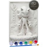 Craft3D Atölye Sonic-Shadow 15 cm Figür Taş Biblo Çocuk Boyama Etkinliği Boyama Seti