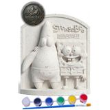 Craft3D Atölye Sungerbob ve Patrick 15 cm Figür Taş Biblo Boyama Seti+ 6 Ana Renk Boya+1 Adet Fırça