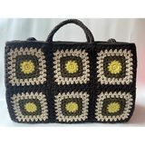 Craftatelier Renkli Motifli El Örgüsü Omuz Çantası