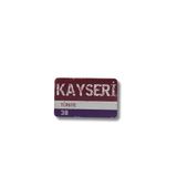 CraftbyBYC Kayseri Şehir Temalı Retro Ahşap Buzdolabı Magneti-Hediyelik Konsept Magnet
