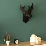 Craftcolic - Deer, 3 Boyutlu Metal Geyik Figürü Duvar Dekoru, Duvar Dekorasyon Ürünü, İskandinav Tarz