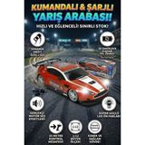 Craftivio 1:12 Ölçek Uzaktan Kumandalı Şarjlı Drift Arabası - Büyük Boy Işıklı ve Sesli Yarış Arabası - Kırmızı - Beyaz