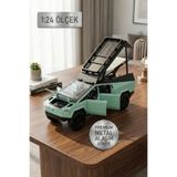 craftivio 1:24 Metal Cybertruck Kamp Karavan Modelli Çek Bırak Oyuncak Araba - Sesli Işıklı Diecast Model