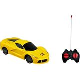Craftivio 1:24 Ölçek Full Fonksiyon Uzaktan Kumandalı Gerçekçi Spor Yarış Arabası (20 Cm) - Sarı