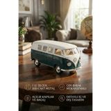 craftivio 1:32 Ölçek Metal Çek Bırak Nostaljik Volkswagen T1 Minibüs Vosvos Oyuncak Araba - Yeşil (13 cm)
