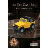 Craftivio 1:64 Ölçek Metal Döküm Sarı Jeep Oyuncak Araba - Off-Road Arazi Aracı Die-Cast Model