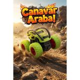 Craftivio 360 Derece Takla Atan Sürtmeli Canavar Kamyon - Darbeye Dayanıklı Monster Truck Oyuncak Araba Yeşil - Renkli