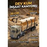 Craftivio 39 cm Büyük Boy Sesli Işıklı Inşaat Kamyonu - Hareketli Damperli Oyuncak Tır Iş Makinesi